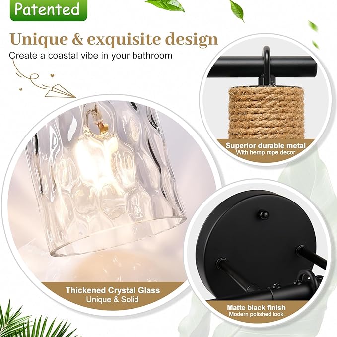 2025 Upgrade Bathroom Light Fixtures, 5-Light Coastal Vanity Lights - Image 3