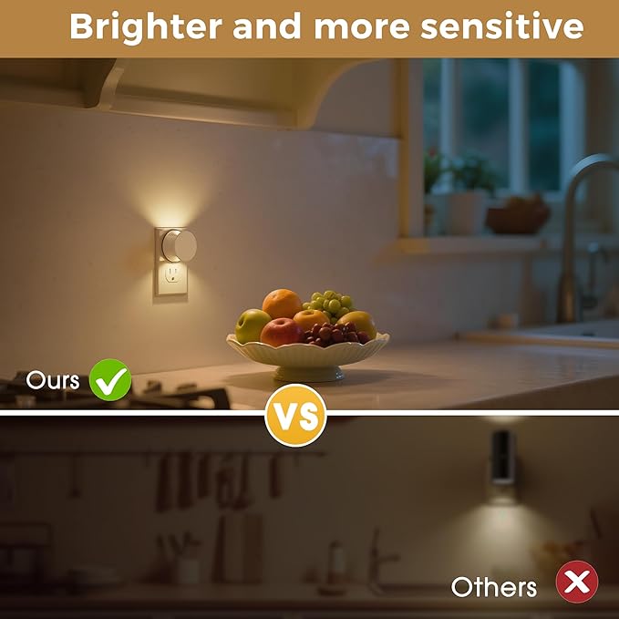 L LOHAS LED Night Lights Plug into Wall, Brightness Adjustable, 3000K Warm - Image 7