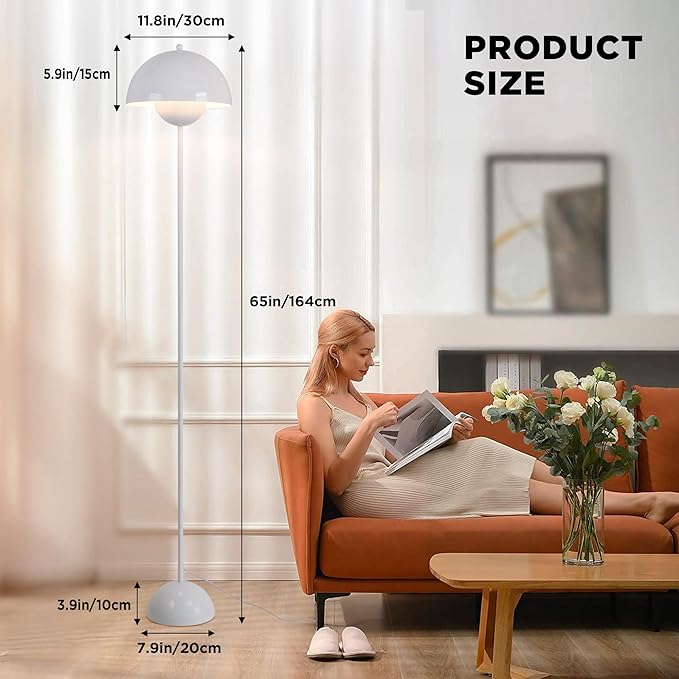 COSYLUX Modern Floor Lamp for Living Room, Industrial Tall Standing Lamp for - Image 5