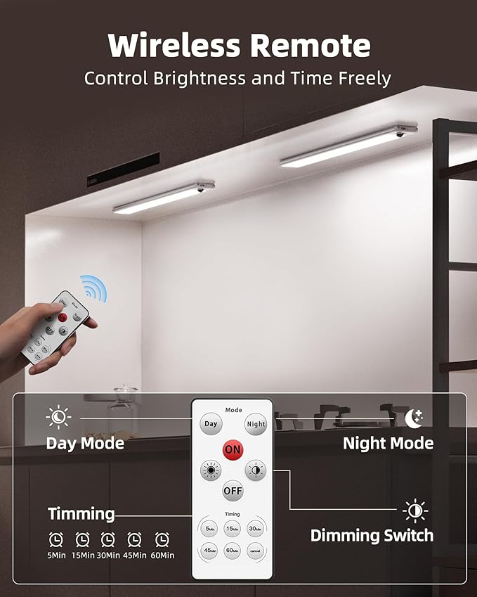 EZVALO Under Cabinet Lights, 14.5'' Motion Sensor Light Indoor Dimmable - Image 6