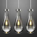 Raindrop Pendant Lights Kitchen Island Teardrop Nickel Hanging Light Fixtures by HomeofBeautifulLighting