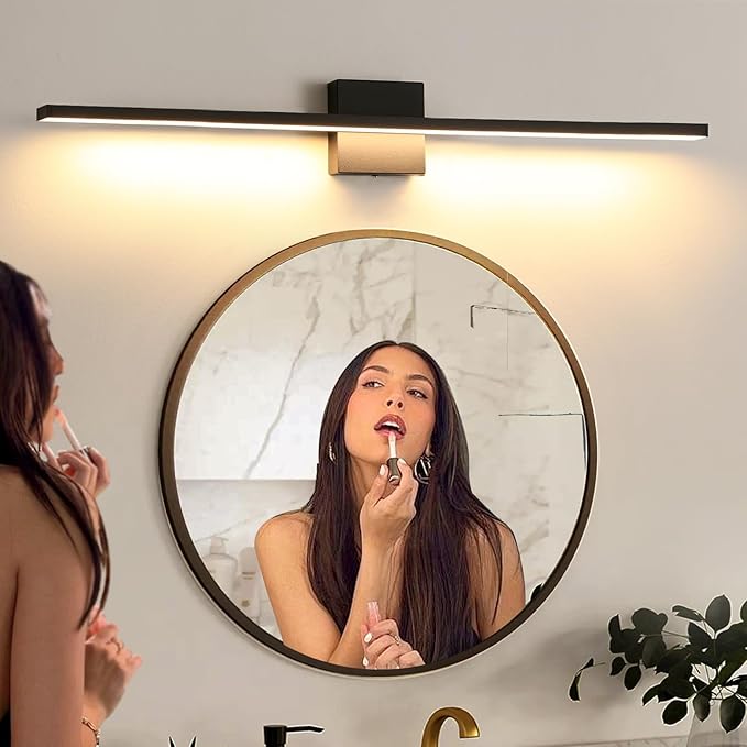 Bathroom Light Fixtures Over Mirror, 36 Inch Black Bathroom Vanity Light - Image 2