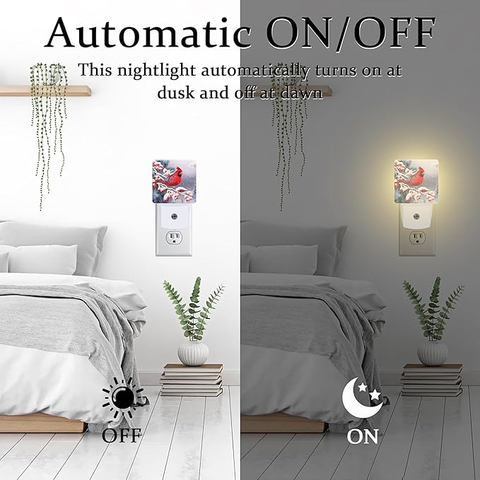 Winter Red Cardinal Bird Night Light - Image 6