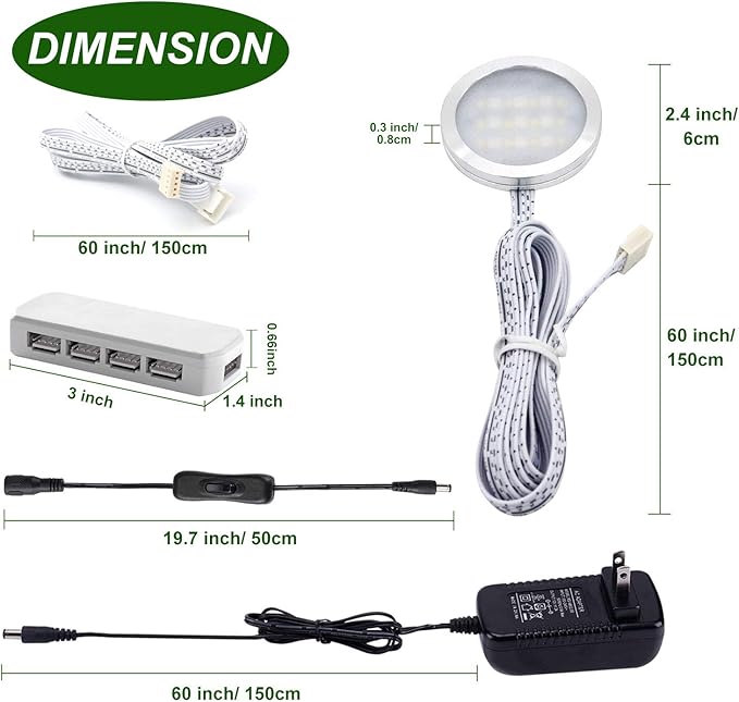 AIBOO Color Changing Christmas Xmas Decor Under Cabinet LED Lighting IR Remote - Image 3