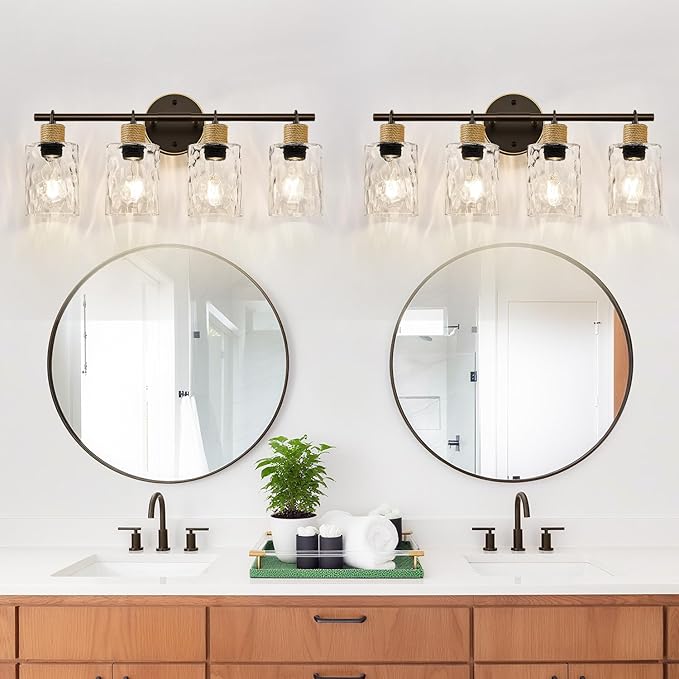 2025 Upgrade Bathroom Light Fixtures, 4-Light Coastal Vanity Lights - Image 8