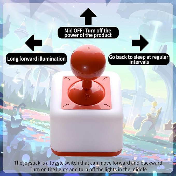 Night Light Lamp Rocker Night Light, 2-Speed Timer Bedside Night Lamp - Image 4