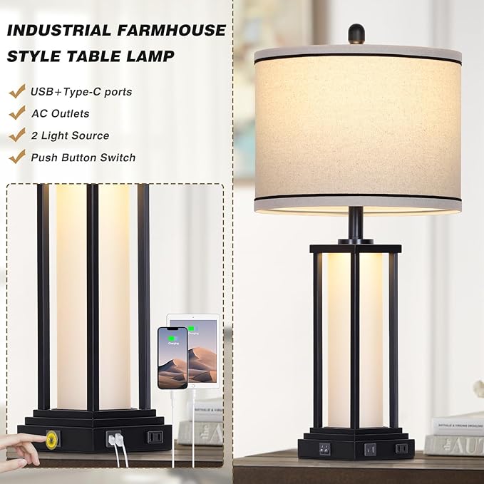 27" Tall Vintage Table Lamp - Image 6