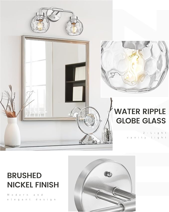 zeyu 16 Inch Bathroom Light Fixtures, 2-Light Vanity Bath Light - Image 3