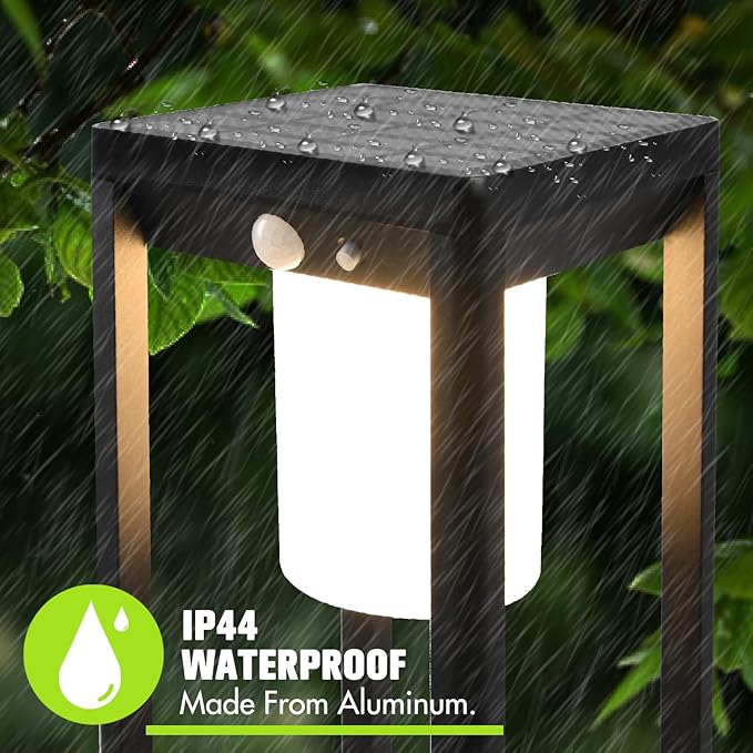 Solar Motion Pathway Lights Outdoor, Aluminum Waterproof Floor Lamp, 3 Lighting - Image 3