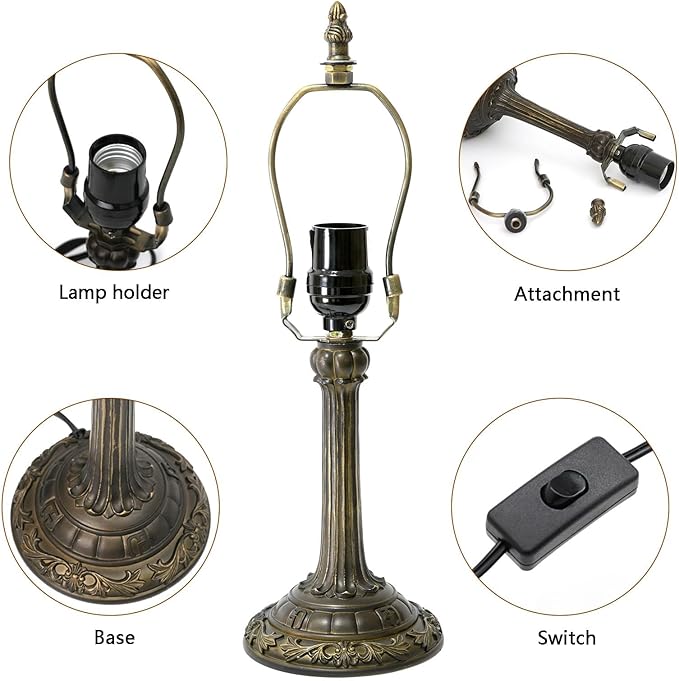 Tiffany Lamp Stained Glass lamp Small Bedside Table Lamps - Image 6