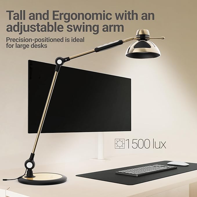 OTUS Desk Lamp for Home Office | Tall LED Architect Desk Light - Image 9