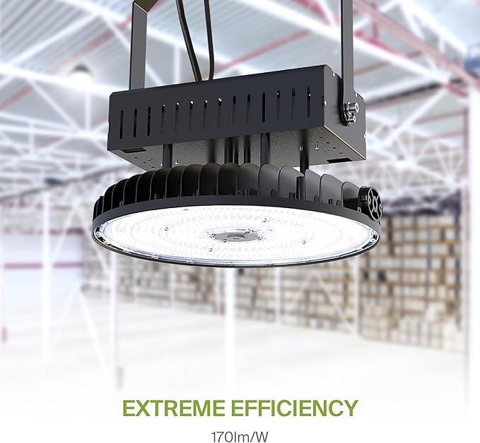 ASD LED High Bay UFO Light Fixture, Commercial Shop Lighting | 3CCT, IP69K - Image 5
