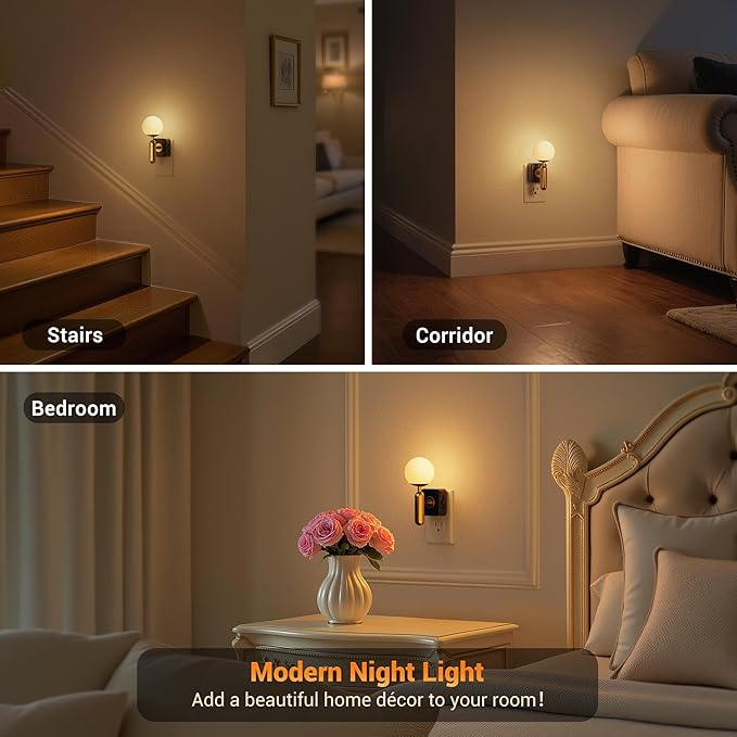 JandCase Night Light Plug in, Night Lights Plug into Wall, 3000K Soft Light LED - Image 6