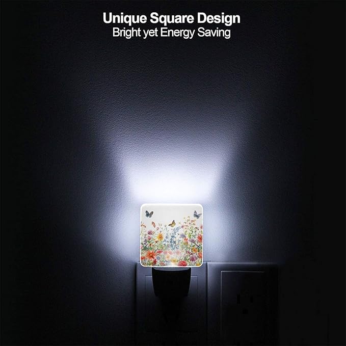 Led Night Light, Floral Plants Decorative Plug in Nightlights, - Image 5