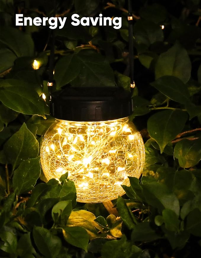 PARTPHONER Solar Lights Outdoor Waterproof 12-Pack, Solar Powered Hanging - Image 4