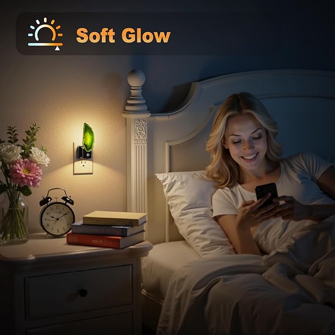 JandCase Night Lights Plug into Wall: Agate Night Light, 2 Pack Dimmable Night - Image 6
