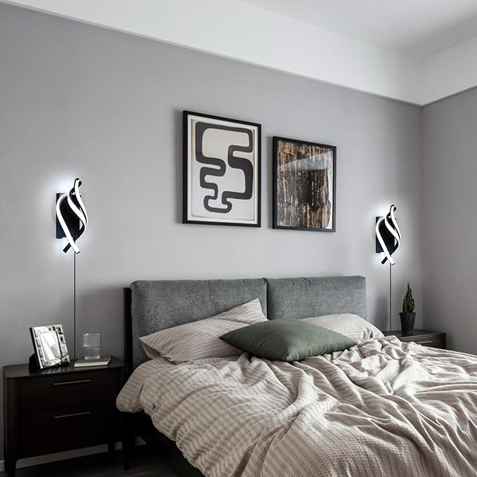 DELIPOP Modern Wall Sconces, 6500K Plug in Spiral LED Wall Sconce, 21W LED Wall - Image 7