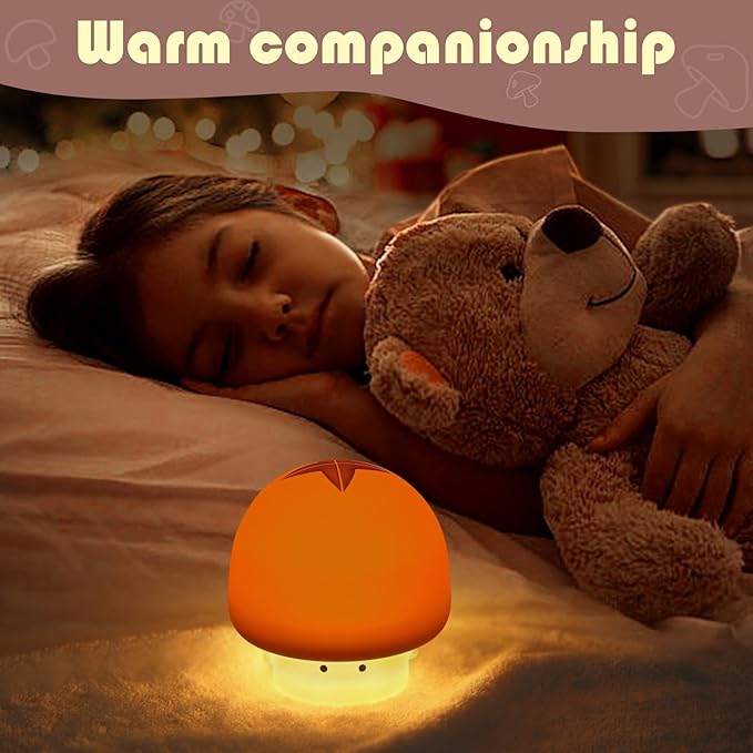 YISUN Mushroom Night Light, Cute Silicone Nightlight - Image 6