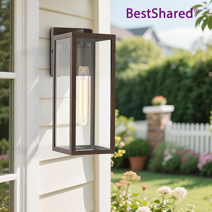 Bestshared Outdoor Wall Lantern, Anti-Rust Outdoor Wall Sconce Light Fixtures - Image 8