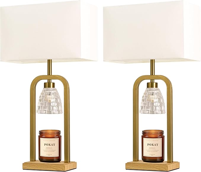 PoKat Gold Table Lamps for Bedroom - Image 5
