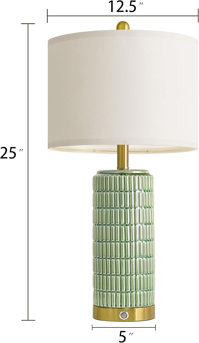 PoKat 25'' Bedside Table Lamps Set of 2 - Image 8