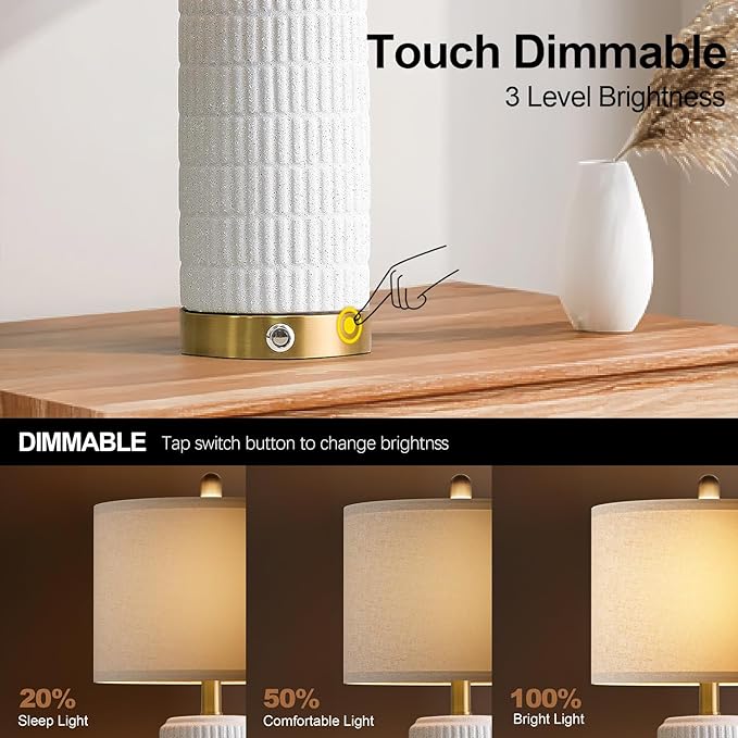 PoKat Stone-Like Ceramic Table Lamps - Image 4