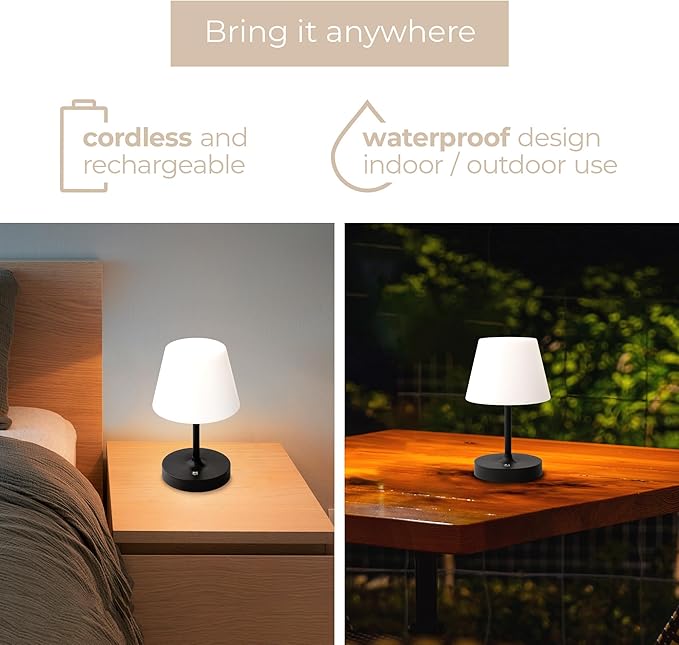 Modo LED Cordless USB-C Re-Chargeable Desk Lamp, 5200mAh Battery Operated - Image 6