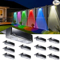 EGOBOO Solar Fence Lights Outdoor, 12 Pack 10 Modes Warm White & RGB Color by EGOBOO