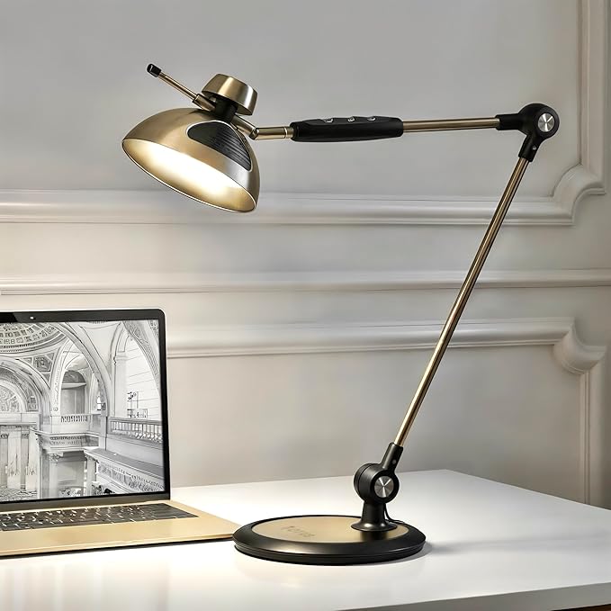 OTUS Desk Lamp for Home Office | Tall LED Architect Desk Light by OTUS