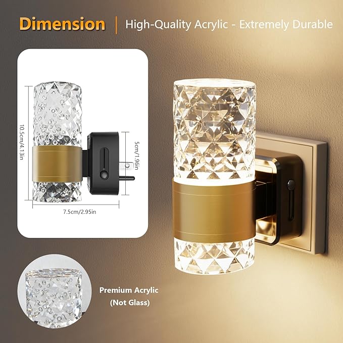 LED Night Lights Plug into Wall 2 Pack, Bubble Nightlight - Image 5