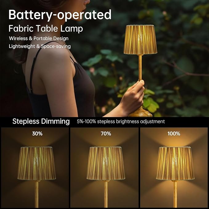 Cordless Rechargeable Mini Lamp, Small Touch Desk Lamp - Image 3