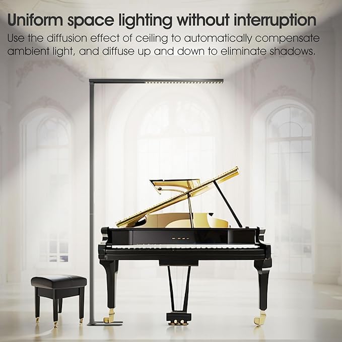 77"LED Floor Lamp, 80W Black Modern Free-Standing Lamp, 8000LM Dimmable High - Image 4