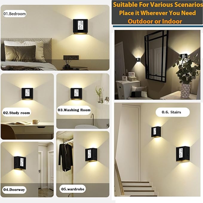 Motion-Activated LED Wall Sconce Outdoor Indoor Wall Lights - Image 7