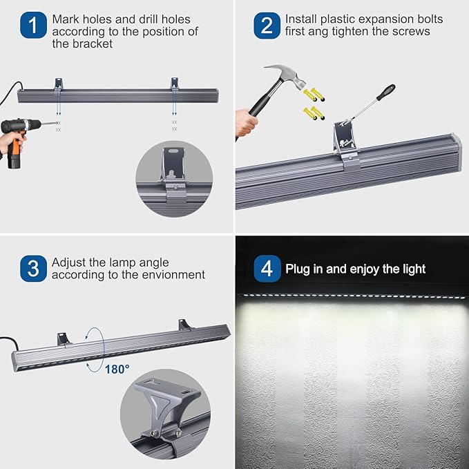 36W LED Wall Washer Lights, 6000K Daylight White Linear Flood Light, 3.2ft/40 - Image 7
