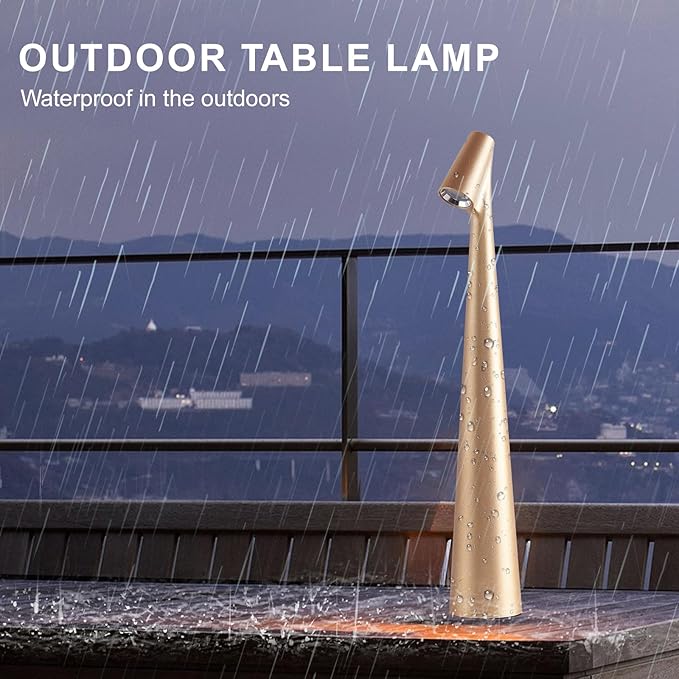 Cordless Small Table Lamps, 3 Levels Brightness Portable Desk Lamp, - Image 4