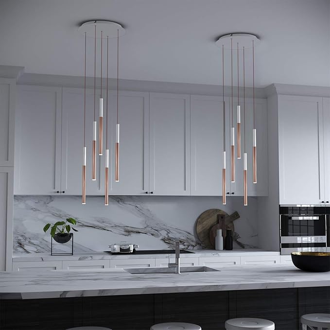 ALTAIR 5 Mini Pendant Lighting White-Copper - Image 5