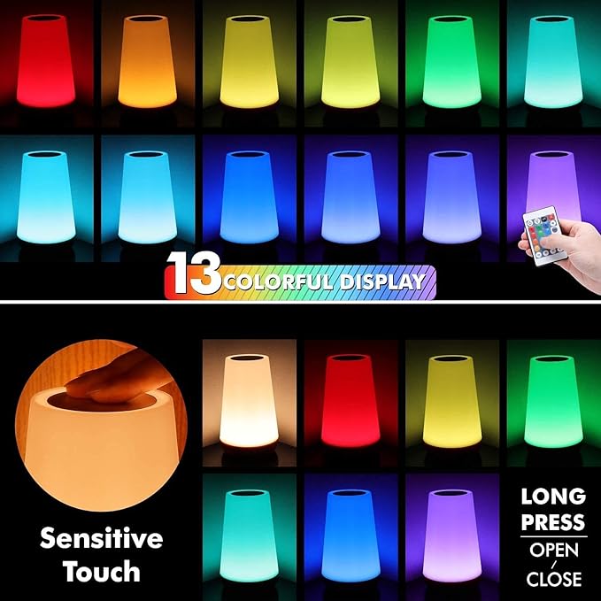 THAUSDAS Night Light, Dimmable Touch Lamp - Image 3