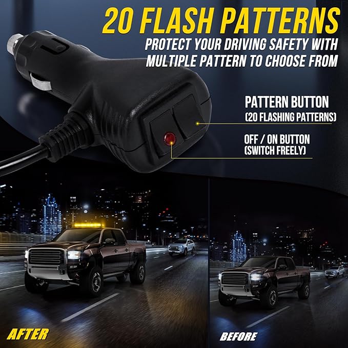 34inch 166 LED Emergency Rooftop Strobe Lights Bar Flashing Safety Traffic - Image 6