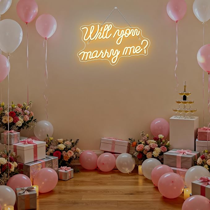 Will You Marry Me Neon Sign for Wall Decor Wedding LED Letters Neon Sign - Image 8