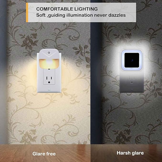 Uigos LED Night Light, Warm White Nightlight, Dusk-to-Dawn Sensor, Energy - Image 2