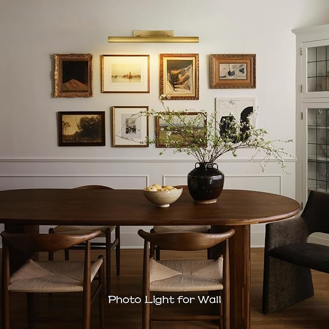 Brass Picture Lights for Wall, 3-Light Brush Gold Art Light, Warm White 2700k - Image 8