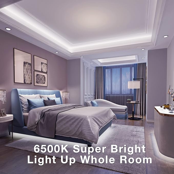 dalattin White LED Strip Lights, 20ft Dimmable Super Bright 24V Led Tape Light - Image 4