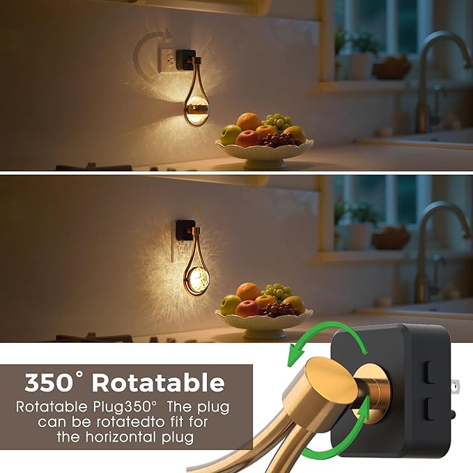 L LOHAS LED Night Lights Plug Into Wall: 2 Pack Star Projector Nightlight - Image 4