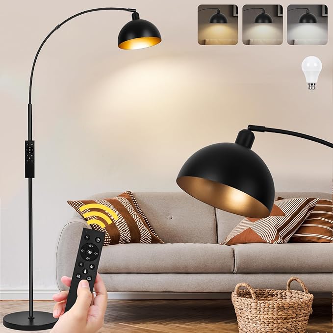 【Upgraded】Black Arc Floor Lamps by VenzBlomiaVariousLightings