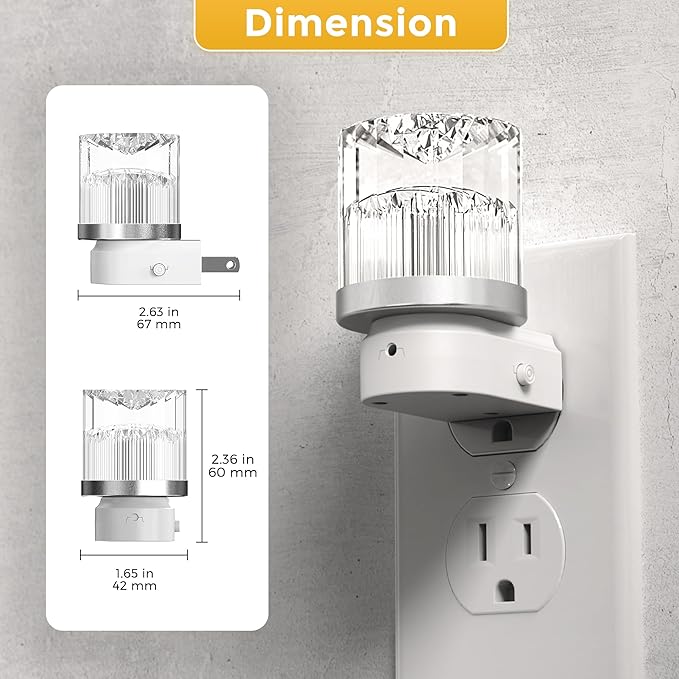 L LOHAS Night Lights Plug into Wall, 2 Pack 3000K/4000k/5000KColor Changing - Image 6