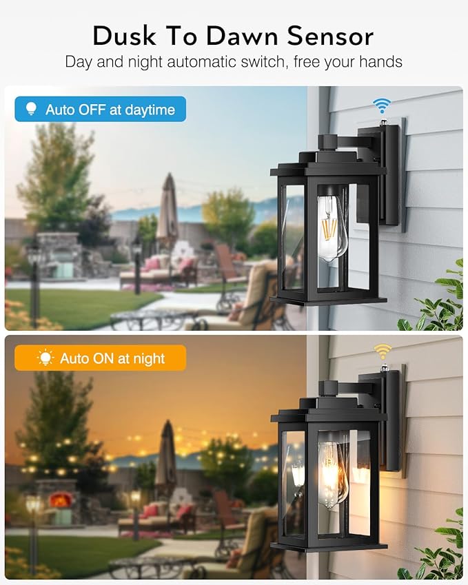 VIANIS Black Dusk to Dawn Outdoor Lights - Image 2