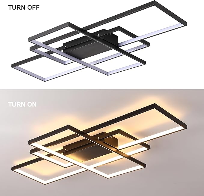 GEADI Large Modern LED Ceiling Light, 35.4" Dimmable Flush Mount Ceiling Lights - Image 8