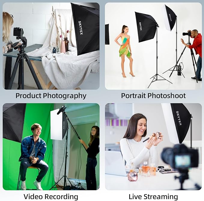 Skytex Softbox Lighting Kit, 20x28in Soft Box | 85W 2700-6400K E27 LED Bulb - Image 7