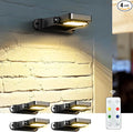 Solar Wall Lights Outdoor with Remote Control, 2200mAh Large Battery, 6 Color by COXSENI