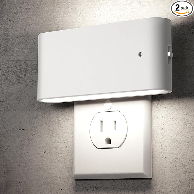 L LOHAS LED Night Light, 2 Pack Dimmable Modern LED Night Lights Plug into Wall by LLOHASLED